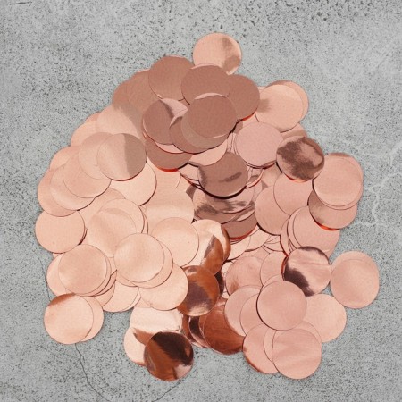 Filler for the ball "confetti", circle, 1.5 cm, foil, 10 g, color pink gold