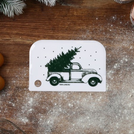 A set of confectionery spatula "Christmas" 11.5 × 8 cm, 11.2 × 6.5 cm, 10 × 7 cm, 3 pcs-4