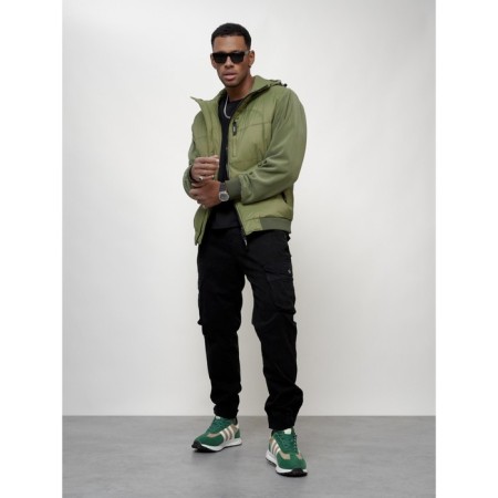 Sports male jacket, size 56, green color-6