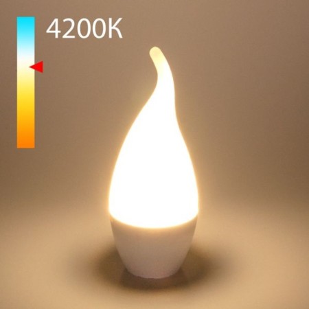 LED lamp "Candle in the Wind" CA37 Elektrostandard, 37x37x131 mm, 8W, E14, 890LM, 4200K