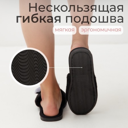 Women's slippers with an open nose size 40-41, the color is gray-2