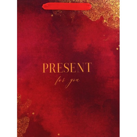 Package Gift Vertical "Red Gold", M 26 × 32 × 12 cm-2