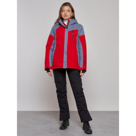 Ski jacket women, size 54, red color-1