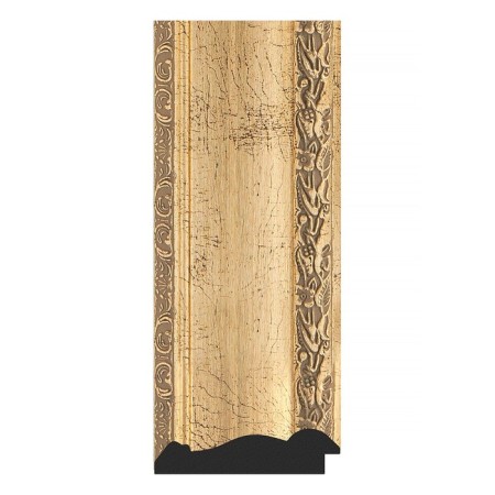 Mirror in a baguette frame, aged silver with an ornament of 120 mm, 67x67 cm-2