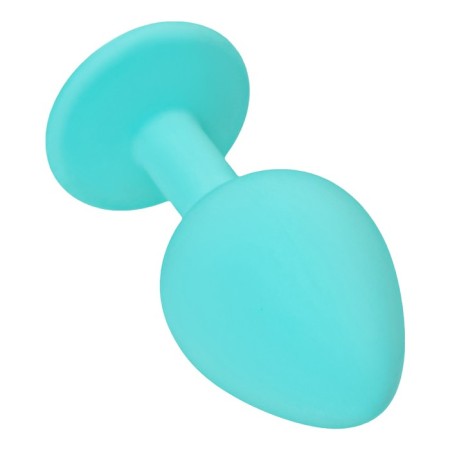 Anal plug Eromantica Cherr, with crystal, silicone, 35x80 mm, mint color-3