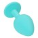 Anal plug Eromantica Cherr, with crystal, silicone, 35x80 mm, mint color