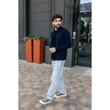 Jumper male ise, size 58, dark blue color-2