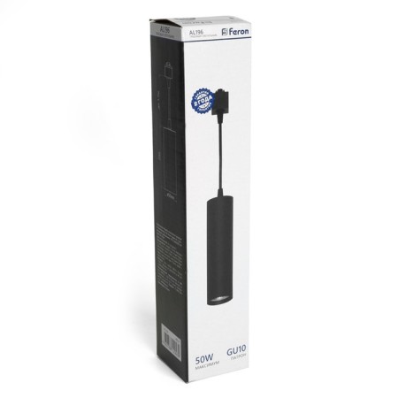 Single -phase track lamp Feron AL196, IP20, GU10, 15 W, 56x56x200 mm, Black color-2