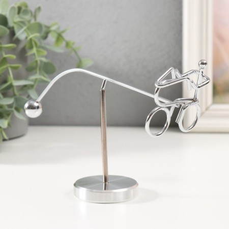 Metal Pendulum "Balancir. Cyclist" 15.5x4.8x12.8 cm-3