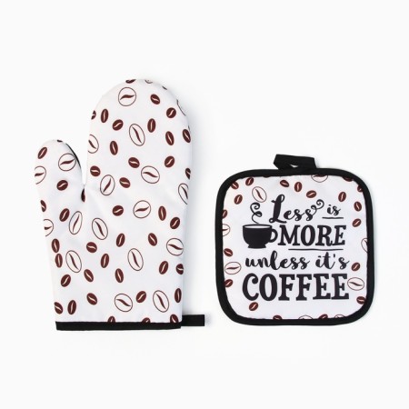 COMPLE COMPLE COMPLENT "COFFEE", TRASE 17X17 cm, mittens 26x16 cm, 100% p/e-2