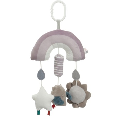 Suspension - rattle "Owl", squeak, rustling, on a crib, stroller, crumb I-11