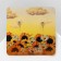 Acryl Earrings "Bees", golden-black color in silver