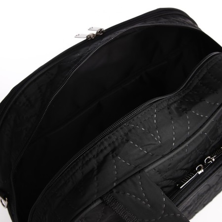 Road bag with lightning, 2 outer pockets, long belt, black color-2
