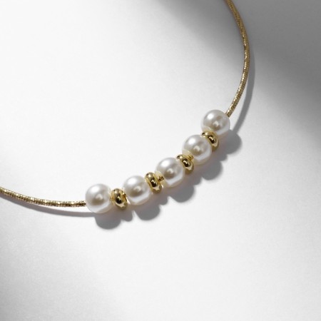 The necklace "pearls" environment, the color is white in gold, 40 cm