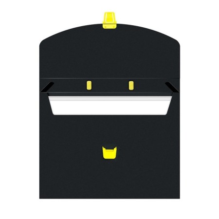 A4 Portfire folder, 700 μm, 1 compartment, calligrata, black, naon salad-1