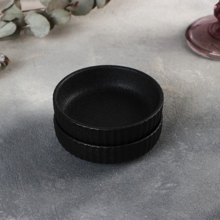 Porcelain Magistro Line, 90 ml porcelain, packaging 2 pcs, black color