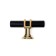 Cappio pen pen, d = 12 mm, black color with gold, 8 pcs.