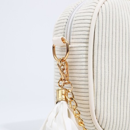 Cross-Bodi Bag on a zipper, beige color-4