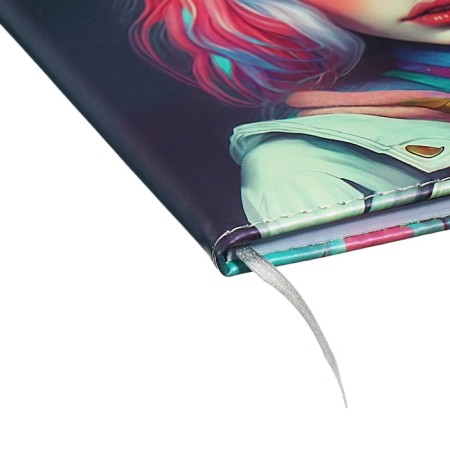 Universal diary for grade 1-11, hard cover, artificial leather, foam rubber, foil embroidery, liesse, 80 g/m2-2