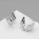 Earrings Metal "Chord" rhombus, silver color