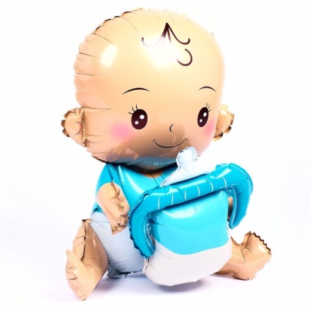 Foil ball 36 “Smiling baby with a nipple. Boy”, under the air