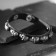 Bracelet Leather "Skull" row, black color with black silver, 22 cm