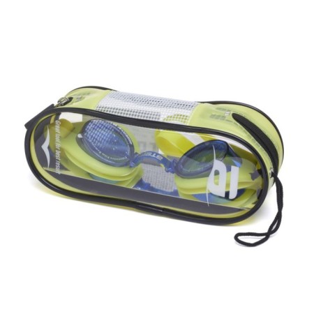 ATEMI S102 swimming glasses, children's, PVC/silicone, yellow/blue-4