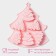 Baking uniform “Christmas trees”, silicone, 22 × 20.6 × 2.5 cm, 6 cells, pink color