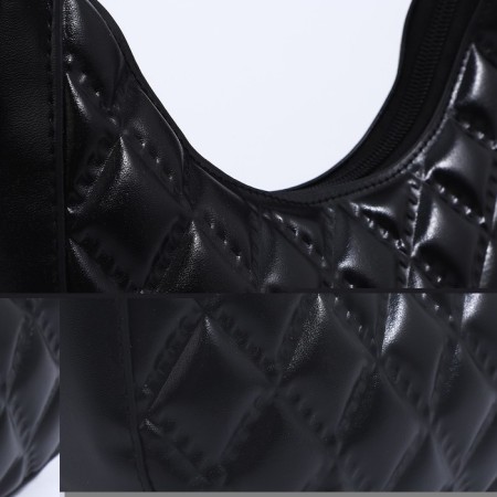 Bag-baget with a zipper, black color-4