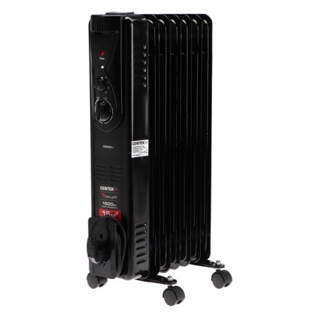 CENTEK CT-6200 heater, oil, floor, 1500 W, 15 m², 7 sections, black