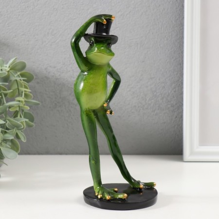 Souvenir Polystone "Frog in a cylinder hat" 20.5x8x8.5 cm