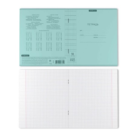 Notebook 18 sheet in the Erichkrause Coverpro neon “Classic”, plastic cover, OFSET block, whiteness 100%, mint-7