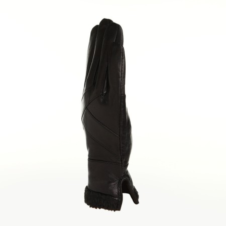 Female gloves, size XL, with insulation, black color-1