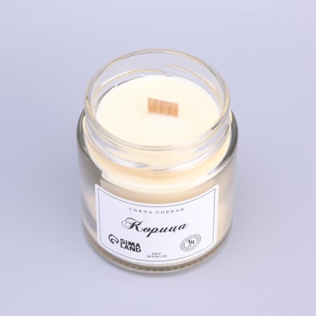 Aromatic candle made of soy wax in a bank, 150 g, cinnamon-3