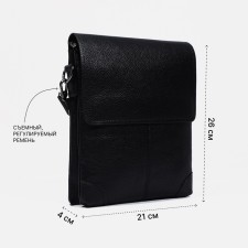Male bag, black color