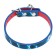 Collar "thunderstorm", artificial leather, 31 x 1 cm, mix of flowers