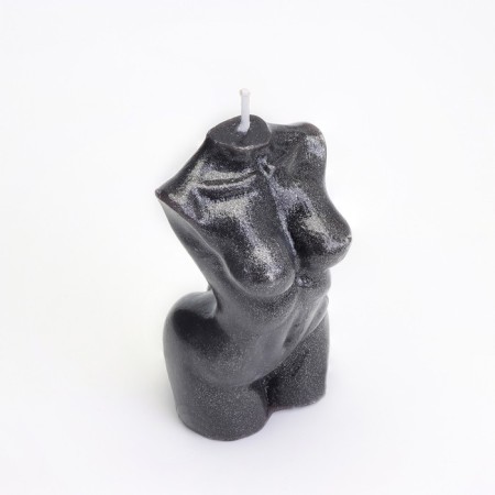 Figure candle "Women's silhouette", 10 cm, black-6