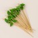 Skewers for the canapes "Leaves" set 24 pcs., Green color