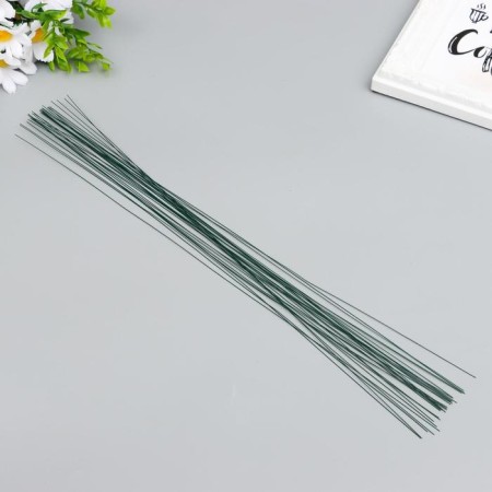 Wire for creativity varnished "Blumentag" 0.3 mm, 30 pcs, 40 cm, green