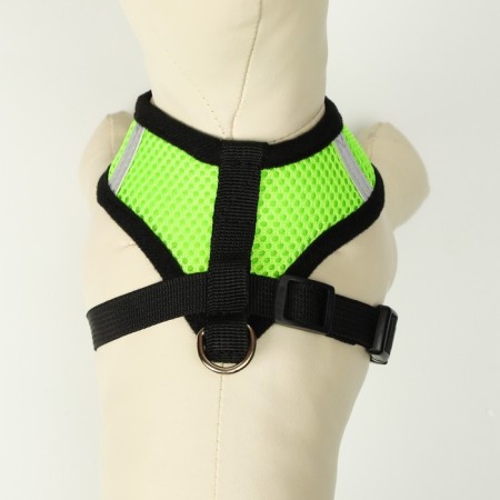 A set of ammunition with a soft harness and a reflective patch, XL, Osh 40 cm, og 46-60 cm, green, 7-3