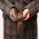 Gloves are female, dimensionless, without insulation, beige color