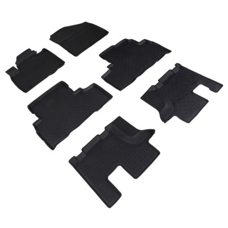 Rubber rugs with a high side for Kia Sorento Prime (3 rows), 2015-