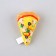 A toy for cats with mint "pizza" from textiles, 8.7x6.9 cm