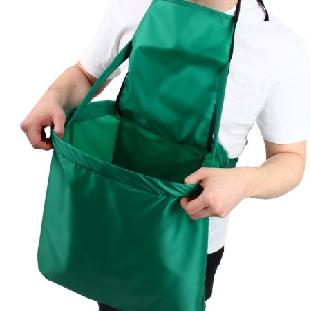 Apron for harvesting, one zipper pocket, green, Kangaroo, Greengo-3