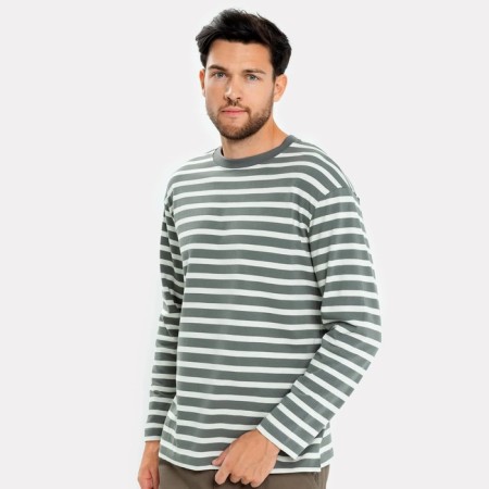 Male jumper, white/ green color, size 50 (l)