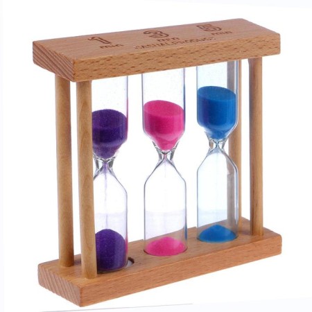 Sanding clock "CALT", for 1, 3, 5 minutes, 3 x 9 cm-3