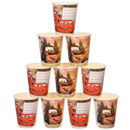 Paper glass "Happy Birthday!", 250 ml, cars-5