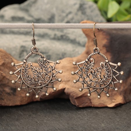 Earrings Amulet "Fern Fern", brass