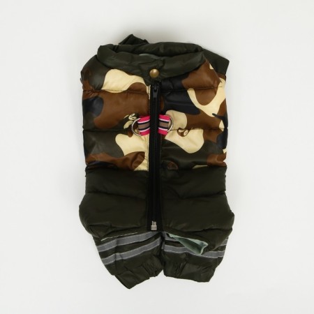 Combineson for dogs "Camouflage", size 8 (DS 23, OG 30, Osh 22 cm), dark green-4