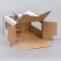 Box for cake 2 windows, with handles, white, 22 x 22 x 15 cm